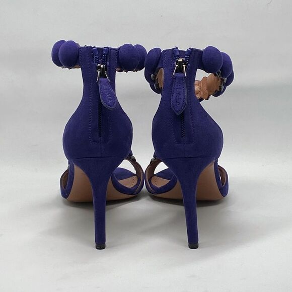 Alaia Bombe 90 Ankle-Strap Studded Suede Leather Sandals size 36.5 - Picture 11 of 16